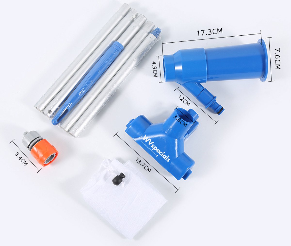 WVspecials blauw zwembad stofzuiger - Zwembad onderhoud - Bodemzuiger - Zwembadstofzuiger - Bodemstofzuiger - Bodemzuiger zwembad - Zwembad stofzuiger - Water stofzuiger - Water vacuum - Intex - Bestway - Intex onderhoud - Intex stofzuiger — afbeelding 3