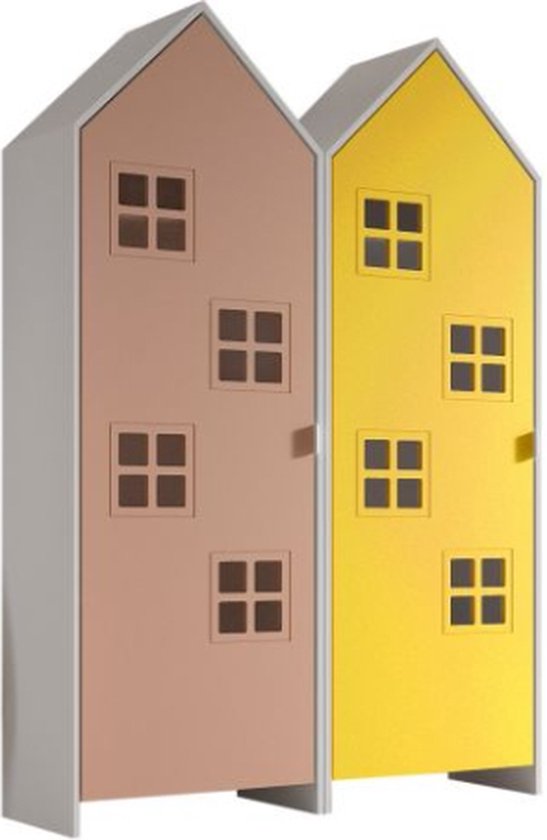 2-delige kledingkast Casami Bruges - 115x37x172 cm - Oranje/geel
