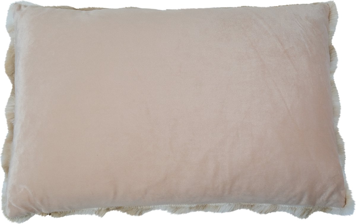 groot kussen teddy bubble beige 40x60cm