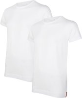 Undiemeister - T-shirt - T-shirt heren - Slim fit - Korte mouwen - Gemaakt van Mellowood - Crew Neck - Chalk White (wit) - 2-pack - 3XL