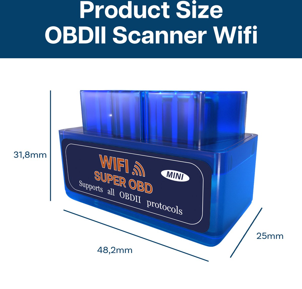 MMOBIEL OBD2 Mini ELM327 Wifi Auto Foutcode lezer inclusief Software thumbnail 4