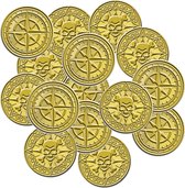 Piraten munten/geld - kunststof - 200x gouden munten - Verkleed speelgoed