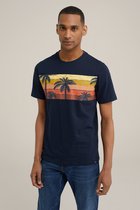 WE Fashion Heren T-shirt met opdruk