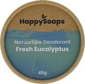 HappySoaps Natuurlijke Deodorant - Fresh Eucalyptus & Lemongrass - Energieke Geurexplosie - 100% Plasticvrij, Vegan & Natuurlijk - 50gr