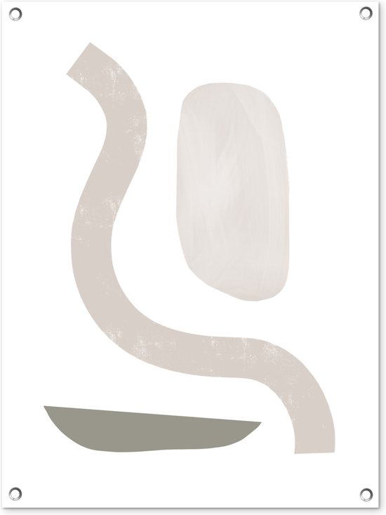 Tableau jardin Pastel - Minimalisme - Design - 60x80 cm - Affiche jardin - Toile jardin - Affiche extérieur