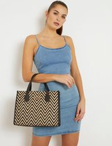 Guess Silvana 2 Compartiment Tote Sac à main / Shopper pour Femme - Zwart