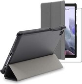 ebestStar - Hoes voor Samsung Galaxy Tab A7 Lite 8.7 T220 T225, Slanke Design PU Lederen Etui, Automatische Slaap/Wake, SmartCase hoesje, Grijs + Gehard Glas
