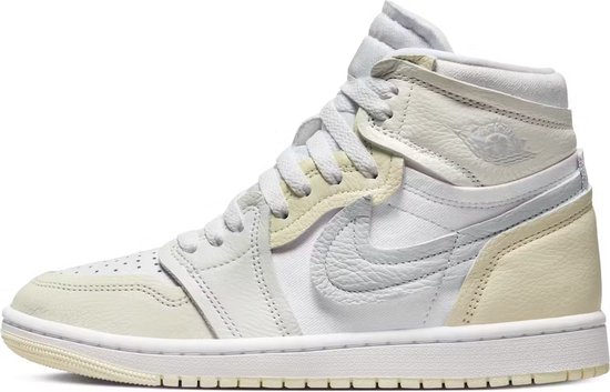 Nike Air Jordan 1 MM High - Maat 41 - Dames Sneakers - Wit/Licht Geel