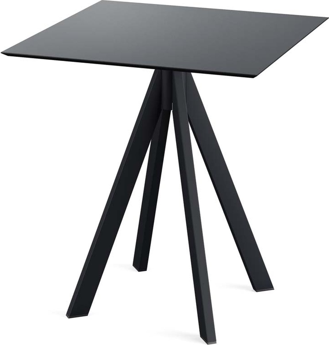 Infinity Terrastafel Zwart Frame + Zwart HPL 70x70 cm - Essentials 120011077