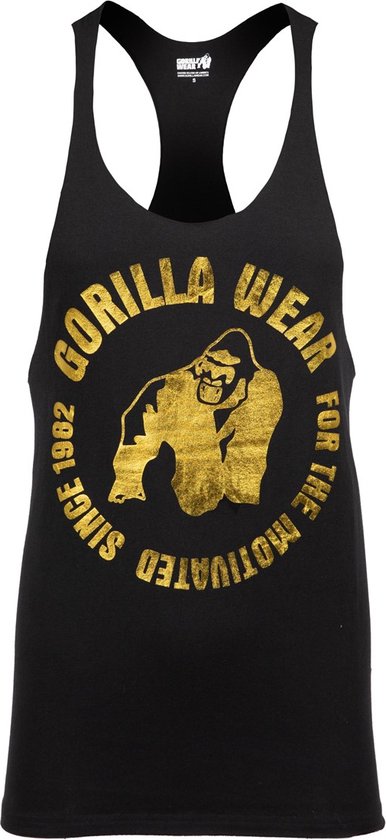 Gorilla Wear Melrose Stringer - Zwart/Goud - 2XL