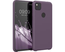 kwmobile telefoonhoesje geschikt voor Google Pixel 4a - Hoesje met siliconen coating - Smartphone case in Bleke iris