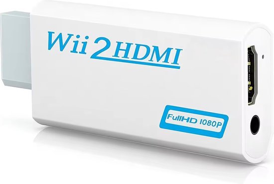Ibley HDMI adapter voor Nintendo Wii wit - 1080P converter - Full HD + 3.5mm