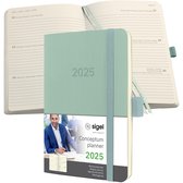 Sigel Conceptum weekagenda - A6 - 2025 (NL/FR/EN/DU) - Mint Green - softcover - SI-C2539