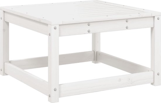 vidaXL - Repose-pieds de jardin - solide - bois de pin - blanc