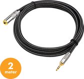 Drivv. Câble d'extension AUX Premium - 2 mètres - Jack Male vers Femelle 3,5 mm - Nylon