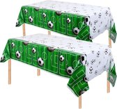 2x nappe Laken Voetbal anniversaire décoration Table décoration Kinder Fête nappe plastique toile cirée 274*137 cm