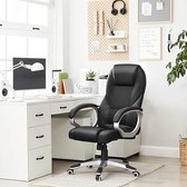 Ergonomische bureaustoel - bureaustoel met hoge rugleuning, verstelbare lendensteun, 50D x 54W x 112H centimetres