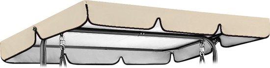 Banc balançoire - Hydrofuge - Toit réglable - Toit Swing - Toit balançoire amovible - pour balançoire 3 places - balançoire outdoor - jardin - piscine - balcon - 190*132*15cm