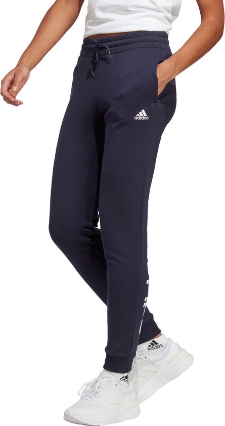 adidas Sportswear Essentials Linear French Terry Cuffed Broek - Dames - Blauw- XS