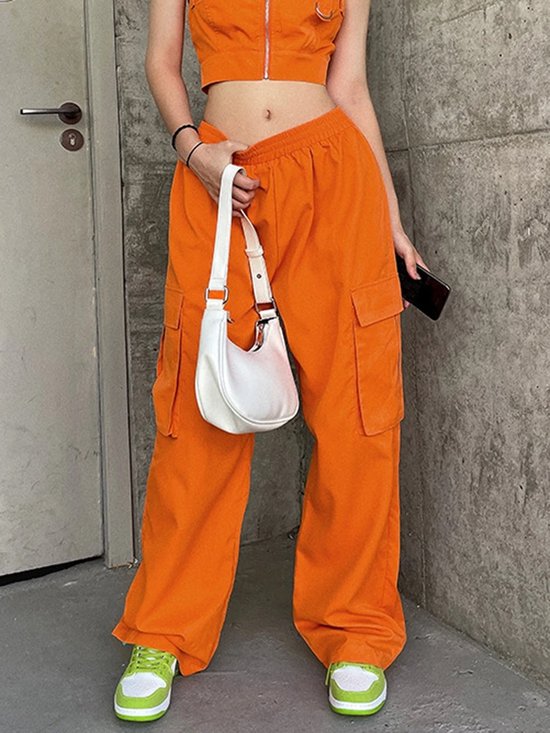 KOSMOS Koningsdag kleding Oranje broek Oranje kleding Dames Oranje Maat L bol