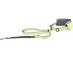 Flamingo hardloopriem hond – heupriem hond – jogginglijn hond reflecterend – handsfree hondenriem Rono Fluo Geel