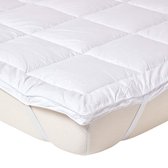 Surmatelas HOMESCAPES 140x190cm - Coton Hypoallergénique, Garnissage 500g/m², 3cm D'épaisseur
