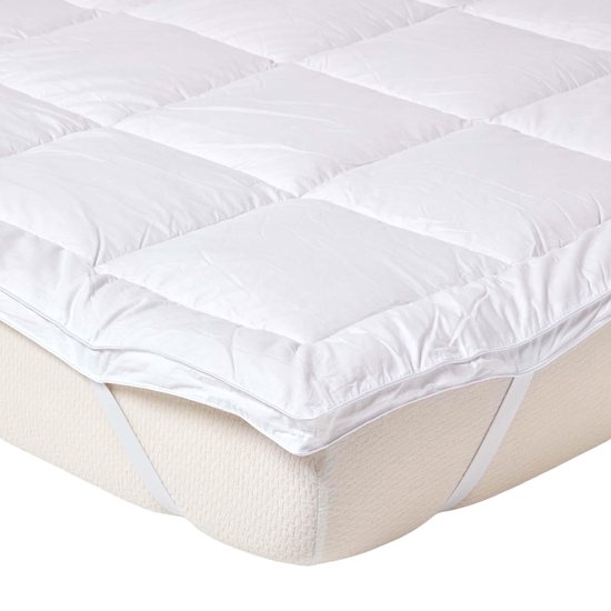 Matrasbeschermer 160 x 200 cm, wolk – hypoallergeen/mijtdicht – vulling microvezel 85 g/m² – voor tweepersoonsbed