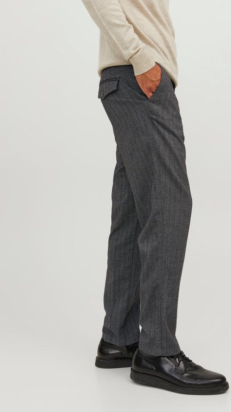 JACK & JONES Ollie Louis Winter Chino coupe classique - chino homme - à carreaux rouge bordeaux - Taille : 29/32