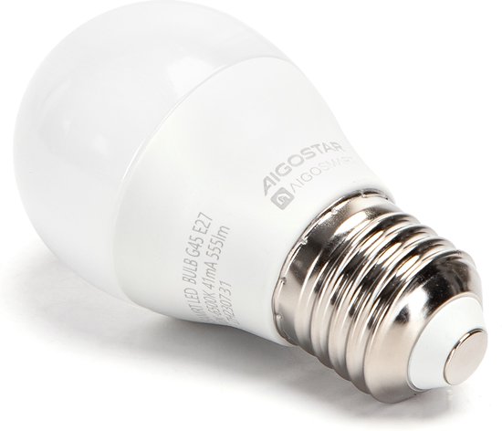 Aigostar - LED Lamp - Bluetooth Mesh - E27 - 6.5W - G45 - Incl. afstandsbediening - Set van 2