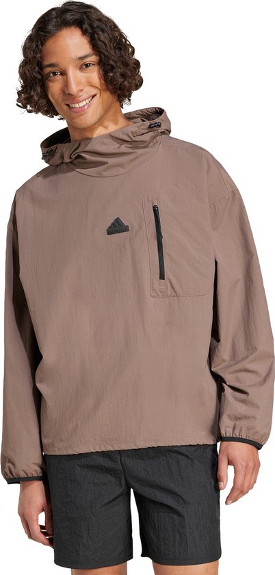 adidas Sportswear City Escape Woven Hoodie - Heren - Bruin- L