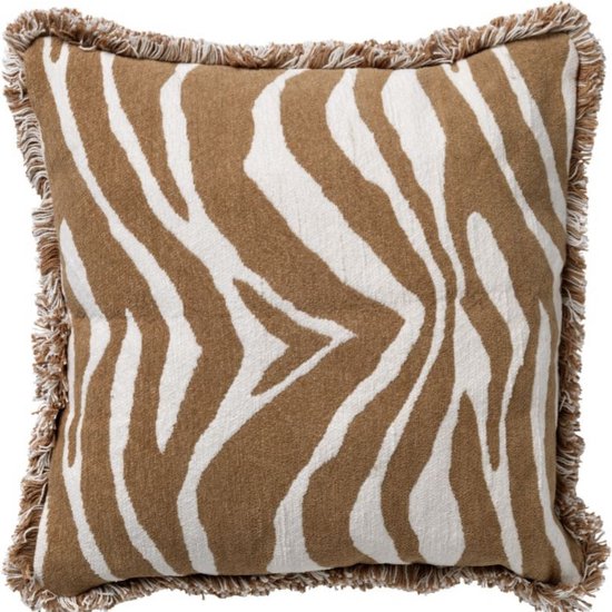 2 x Sierkussens Maat 45x45 cm Dutch Decor- Sierkussen- Kussenhoes-Kussensloop-Kussens-Kussens voor jou-Bruin-Beige-Creme-Luxe Kussens-Broche Boetiek-