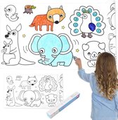 Rol tekenpapier，Tekenpapier rol, 3 m kleurrol voor kinderen, kinderen tekenrol kleurpapier rol voor peuters, doe-het-zelf knippen en plakken schilderpapier voor meisjes en jongens (dagelijkse benodigdheden)