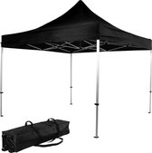 INSTENT Tuinpaviljoen - Paviljoen - Partytent - Gazebo - 3 x 3 m - Zwart