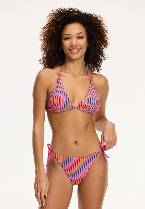 Shiwi Bikini set LIZ TRIANGLE SET STRUCTURE - pink resort stripe