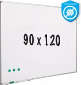 Whiteboard Extra Hygiënisch Barnes - Emaille staal - Magnetisch - Wit - 90x120cm