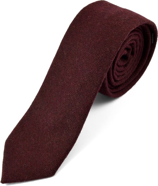 Cravate bordeaux foncé fait main