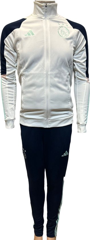 Adidas Ajax Amsterdam TK Suit - Trainingspak - Wit Donkerblauw - Maat S