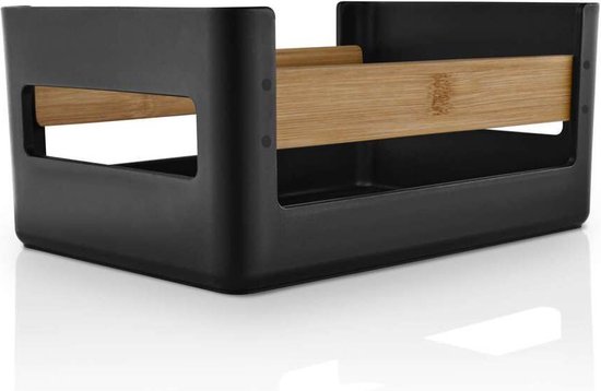 Exabang Bamboe opbergdoos, 5-delig, stapelbare make-uptafel, make-uptafel, keukenorganizer, voor keuken, badkamer en kantoor (natuur