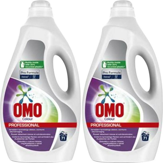 2x Omo Professional Vloeibaar Wasmiddel Witte Was Liquid Color - 71 Wasbeurten Pro Formula 5 liter