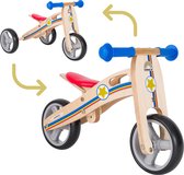 Bikestar mini loopfiets 2 in 1, hout, 7 inch, blauw