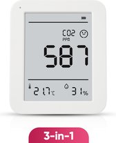 WisuAlarm M1 CO2 Meter, Melder & Monitor - Luchtkwaliteitsmeter - 14 dagen batterij - Thermometer - Hygrometer - Binnen - Draagbaar en Oplaadbaar