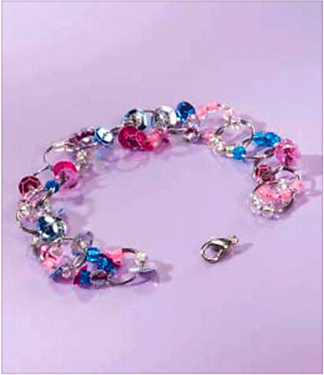 Totum Bling Rings armbandjes maken creatief speelgoed meisjes 1000+ kralen en ringetjes knutselen sieradenset - cadeautip — afbeelding 13