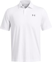 Under Armour T2G Polo - Golfpolo Voor Heren - Wit/Grijs - XL