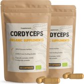 Combideal Cordyceps Capsules 2x 60 Stuks - Biologisch - 500 MG Per Capsule - Geen Poeder - Supplement - Superfood - Mushroom - Paddenstoel - Militaris, Sinensis - Foodsporen