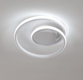 Goeco plafondlamp - 30cm - Medium - LED - 30W - 3600LM - 6500K - koel witte licht - spiraalvormig design plafondlamp - voor slaapkamer hal woonkamer keuken