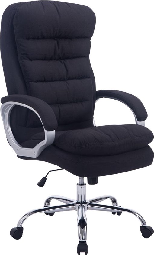 In And OutdoorMatch Bureaustoel Niall - Zwart - Stof - Hoge kwaliteit bekleding - Exclusieve bureaustoel - Luxe uitstraling