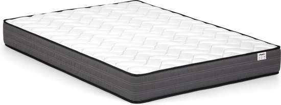Bed met nachtkastjes 160 x 200 cm - Met ledverlichting - Kleur: houtlook en wit – Met bedbodem – Met matras – DESADO L 245.2 cm x H 115.6 cm x D 208.8 cm