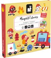Janod - Magneti Stories Brandweer - Magneetboek - Inclusief 30 Magneten - Geschikt vanaf 3 Jaar