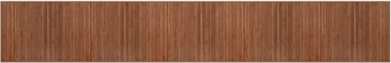 vidaXL - Vloerkleed - rechthoekig - 80x1000 - cm - bamboe - bruin