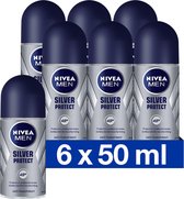 NIVEA MEN Silver Protect Déodorant Dynamic Power Roll-on - 6 x 50 ml - Pack économique